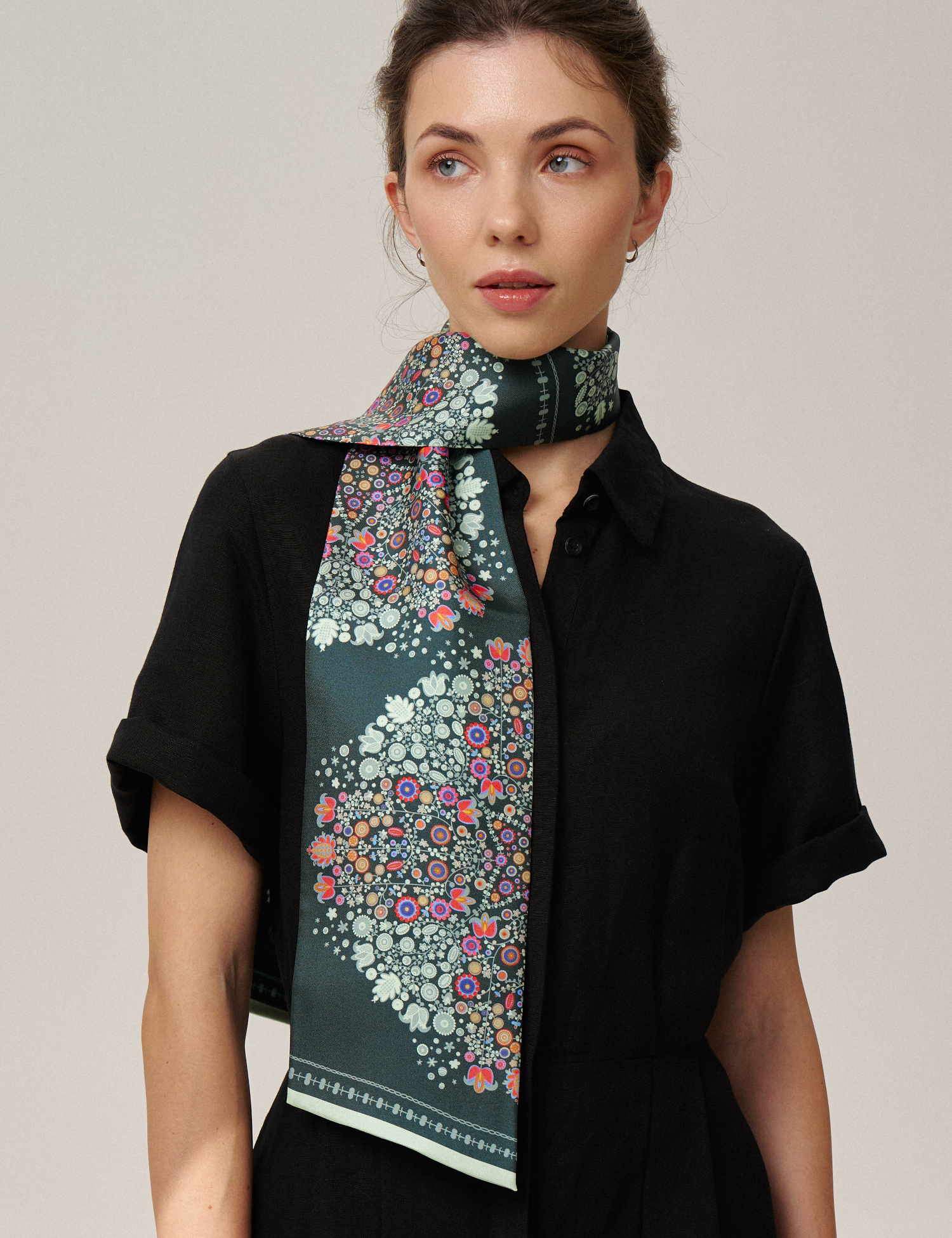 Картинка Шовковий шарф «Слобожанщина. Лісова пісня»